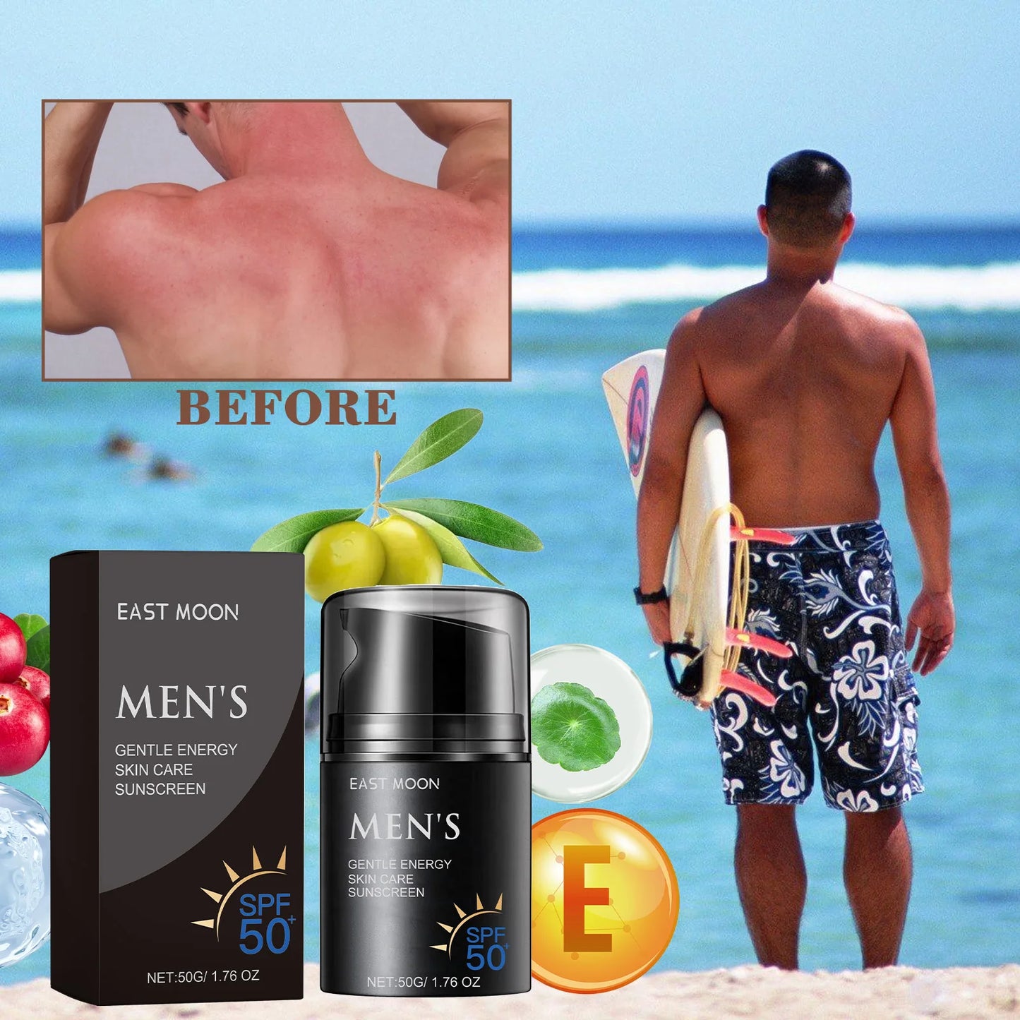East Moon Men Sunscreen SPF50 UV Protection Whitening