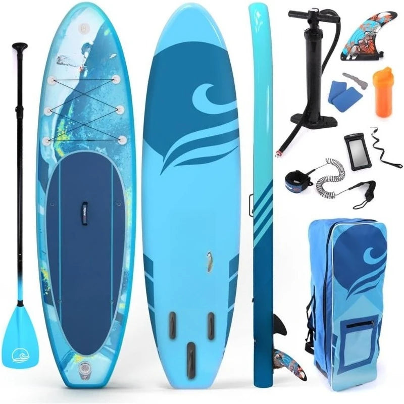 Inflatable Stand Up Paddle Board - Wide Stable Design, Non-Slip Deck for Adults & Youth with Premium Paddle Board Acc