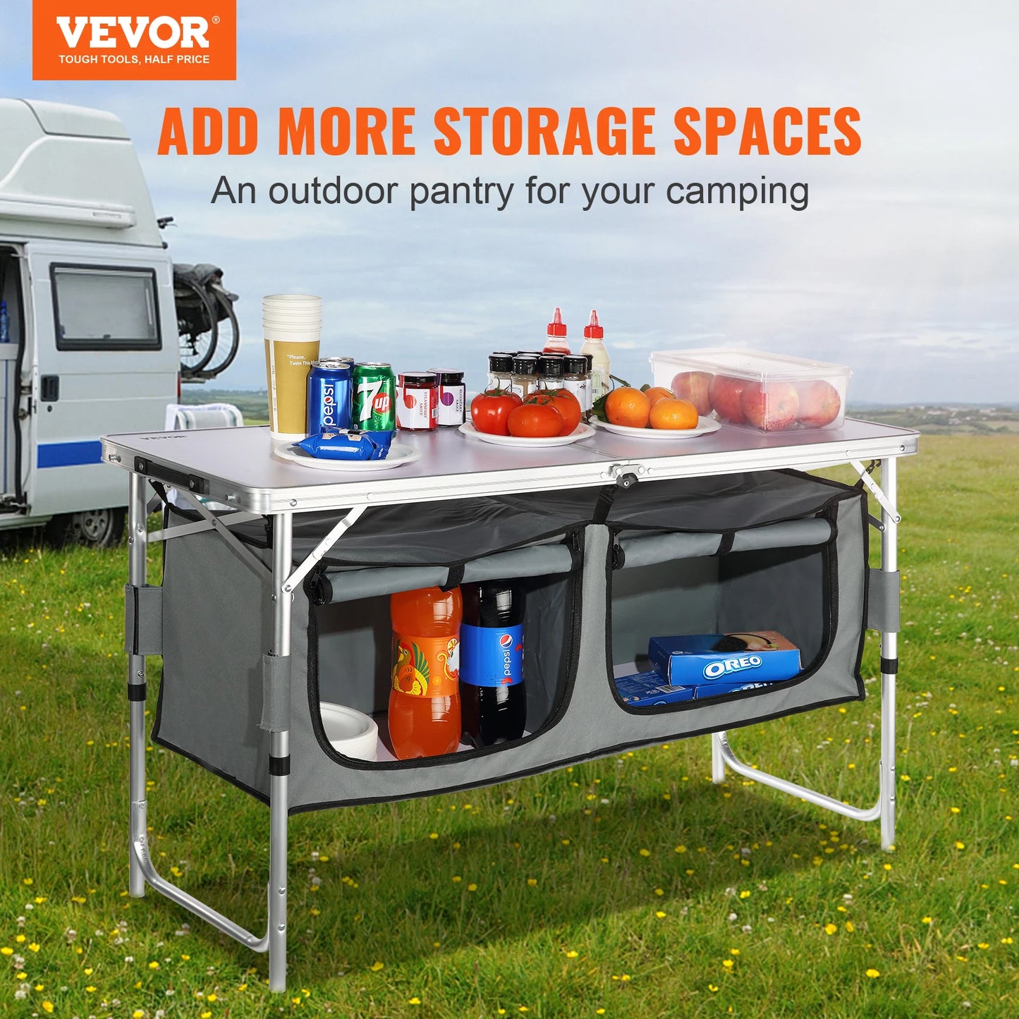 Outdoor Adventures Hub SucceBuy Camping Kitchen Table