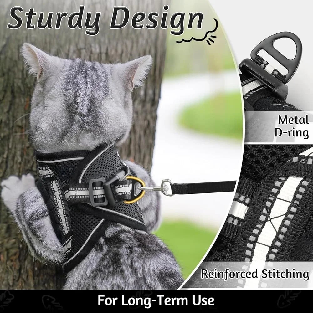 Fujian Escape Proof Adjustable Cat Harness And Leash Set
