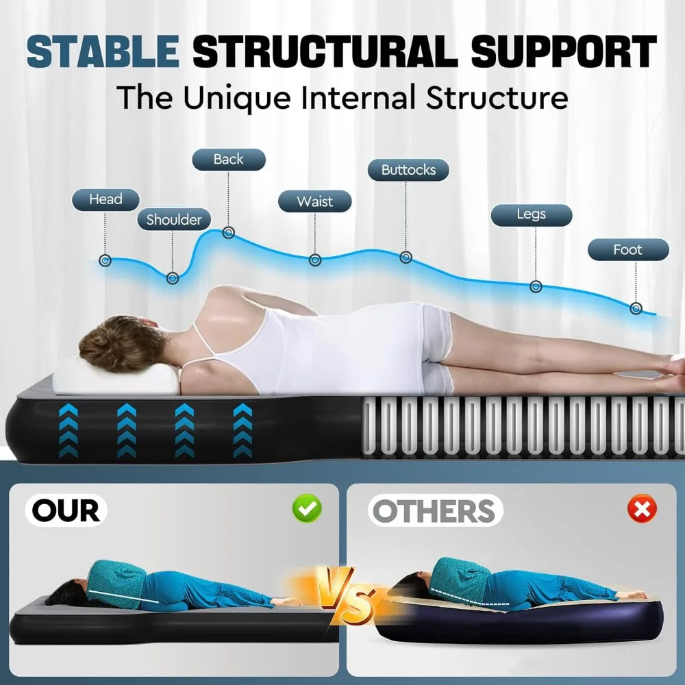 YTYIN Inflatable Camping Mattress With Built In Cup Holders