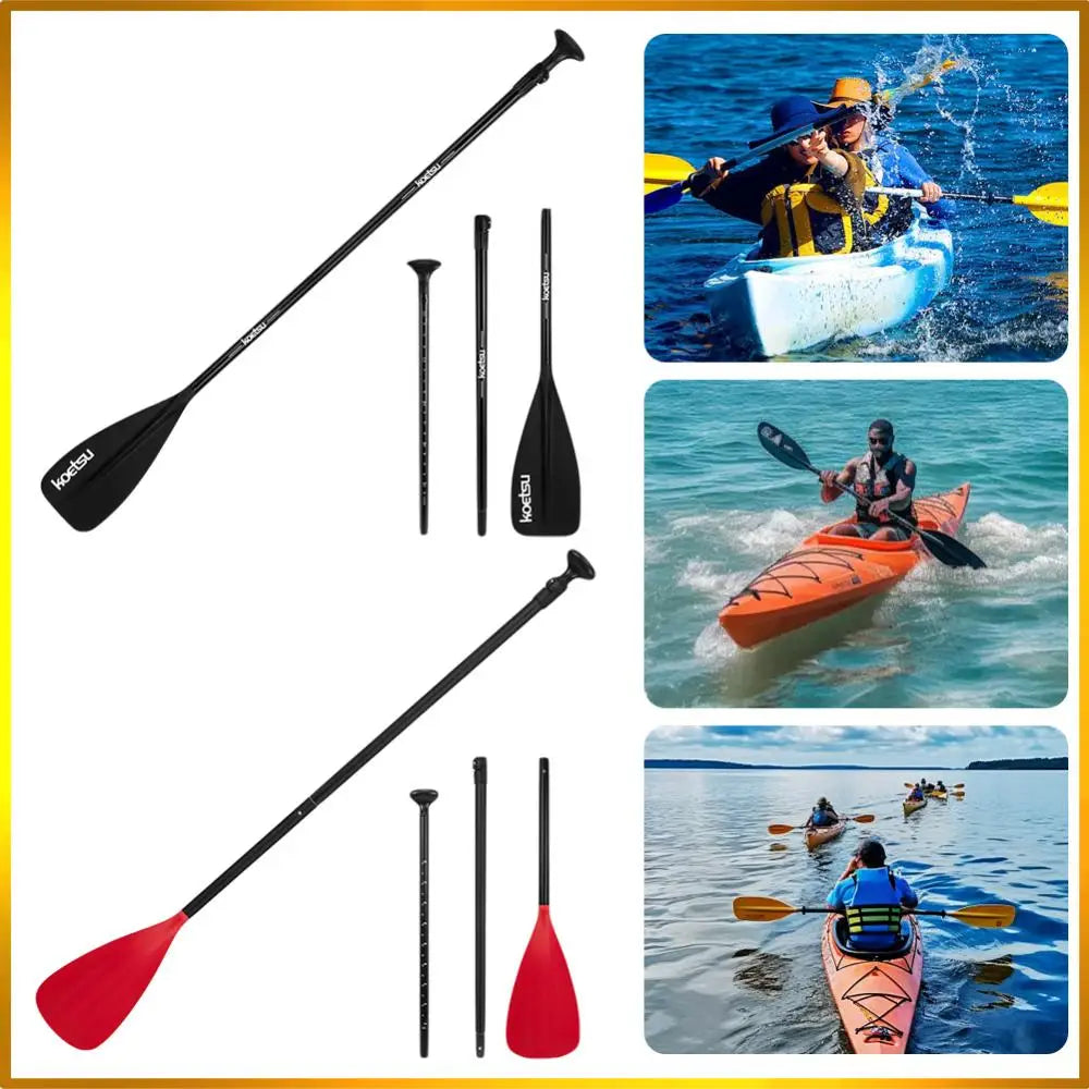 Double Head Stand Up Paddle Board Adjustable Length Detachable SUP Paddle Aluminum Alloy Kayak Boat Paddle for Boating Kayaking