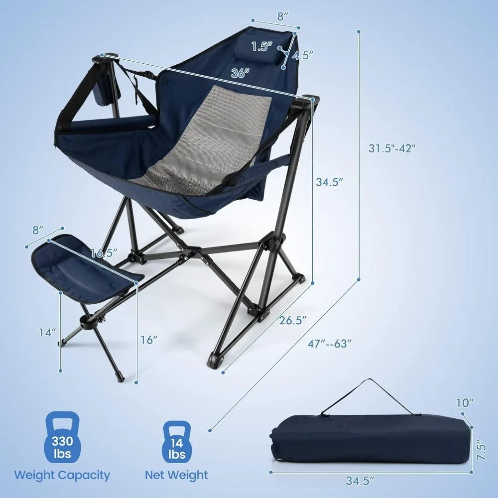 XMSJ Hammock Camping Chair 2 Pack Outdoor Folding Chair