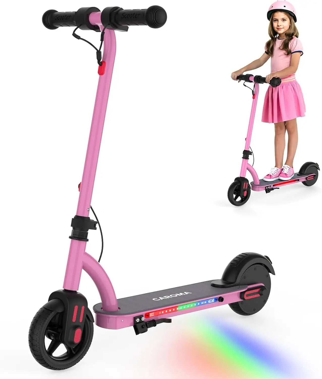 CAROMAC Electric Kids Scooter 150W Motor Adjustable Foldable