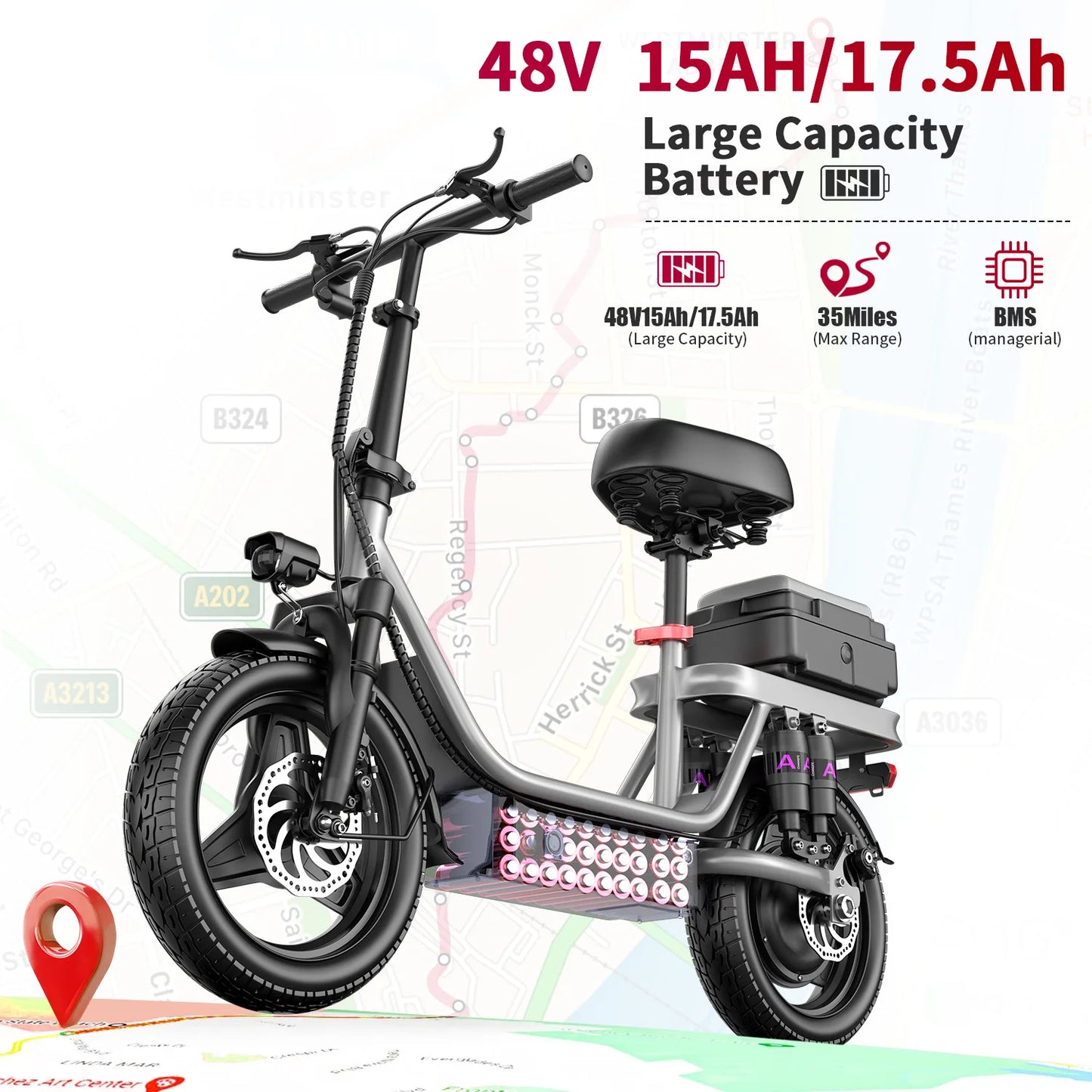 Max Speed Folding Electric Scooter for Adults 700W Peak