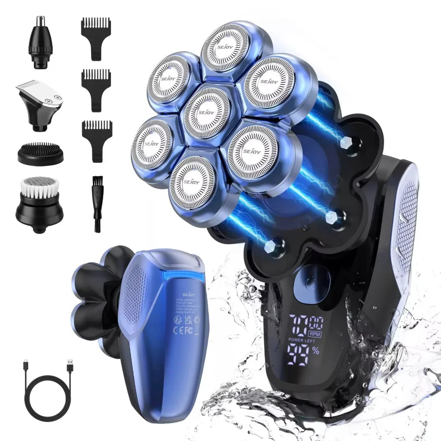 Sejoy 6-In-1 Men Grooming Kit Electric Razor With Nose Hair Trimmer