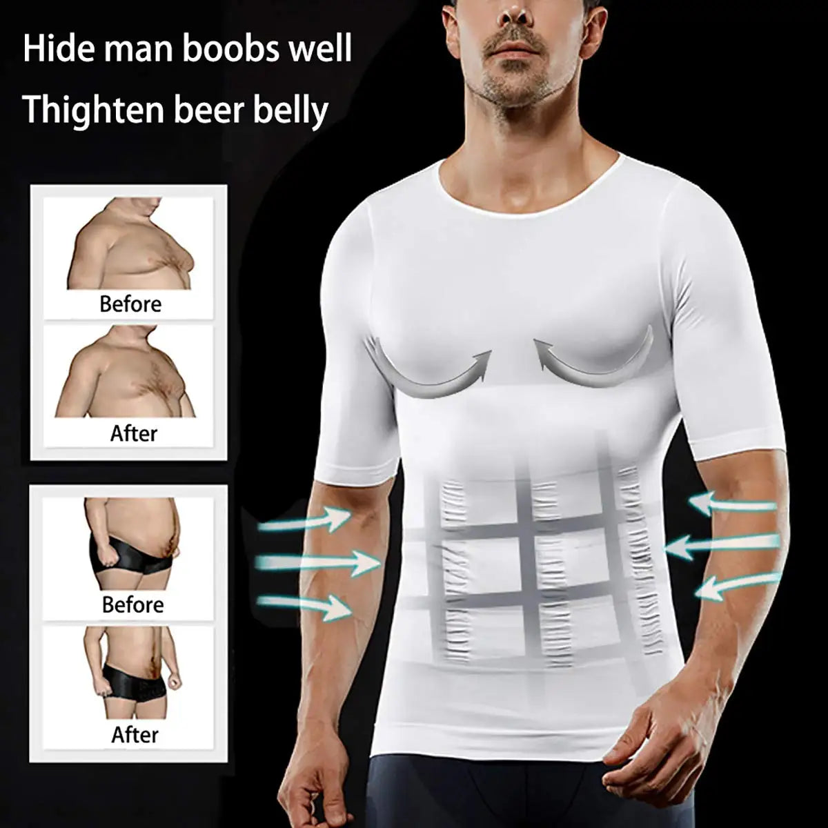 LALAMELON Mens Slimming Compression Shaper Tank Undershirt