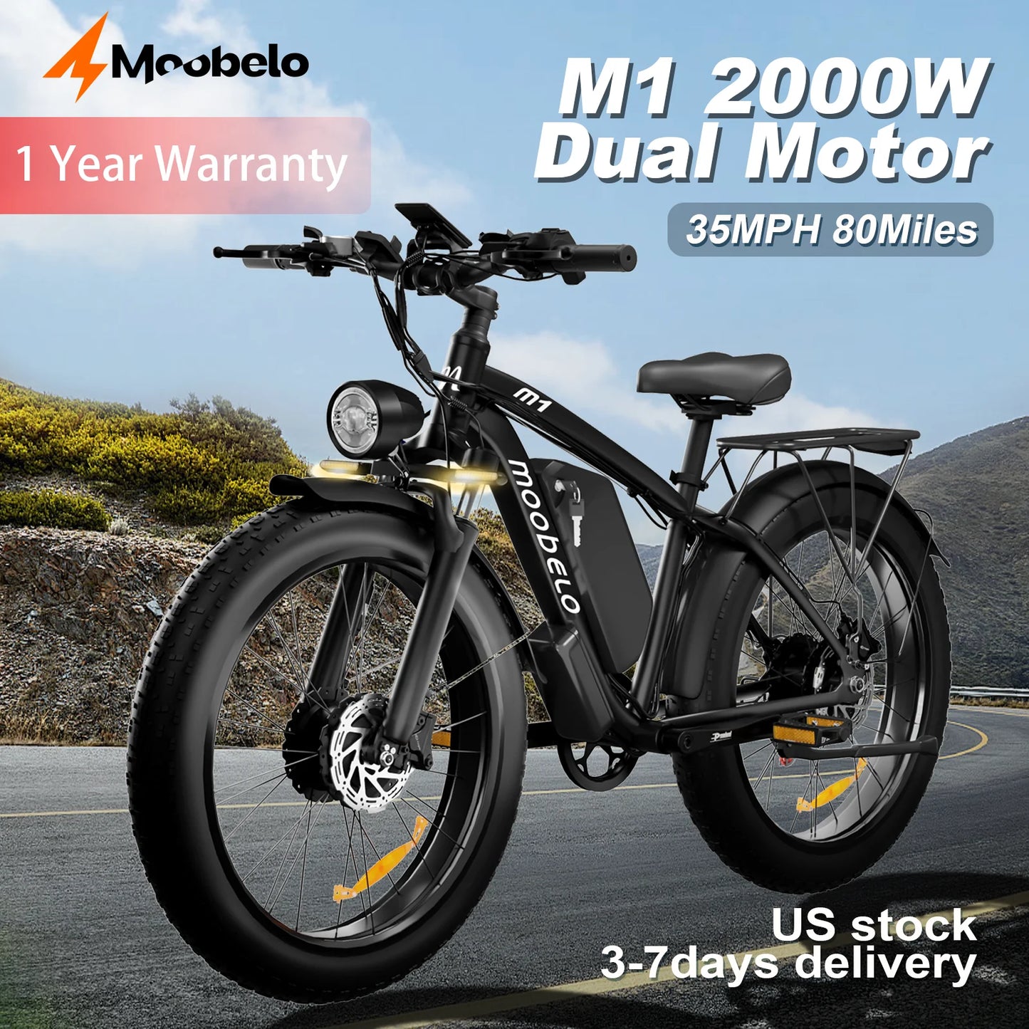 ZEEGRC Adult Electric Bike 48V 2000W High Speed Road Ready