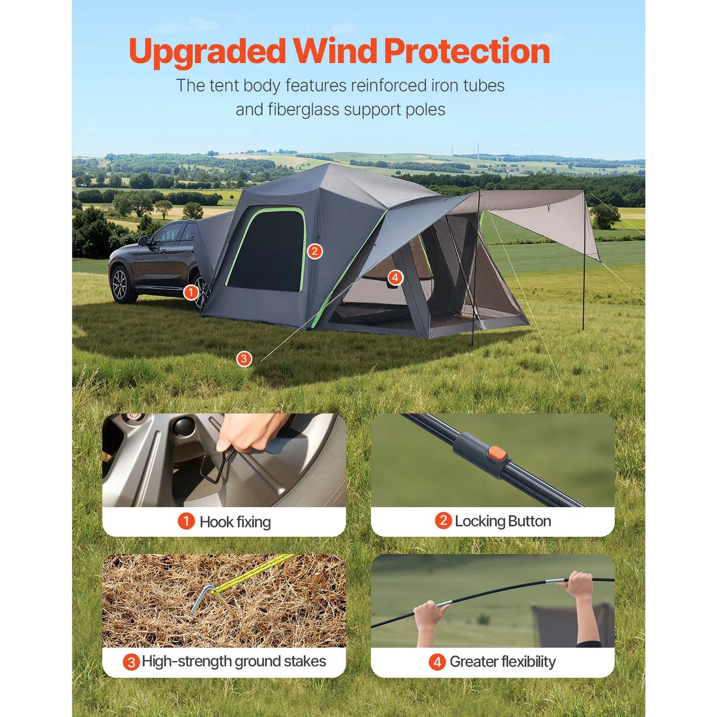 Outdoor Adventures Hub SucceBuy SUV Tent Waterproof