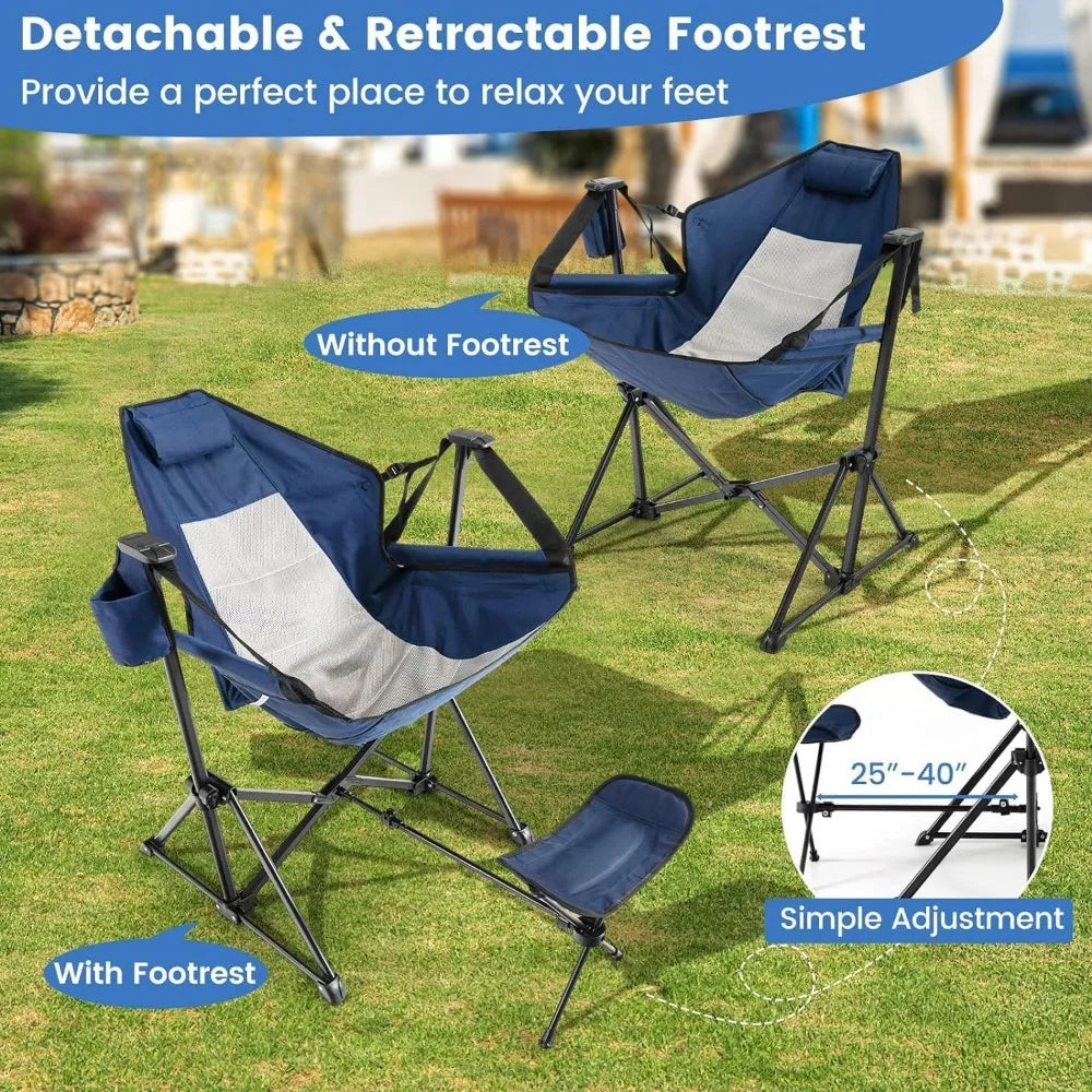 XMSJ Hammock Camping Chair 2 Pack Outdoor Folding Chair