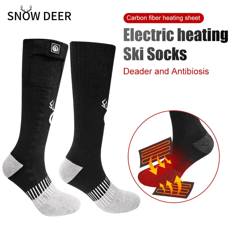 SNOW DEER Rechargeable Heated Socks For Men And Women