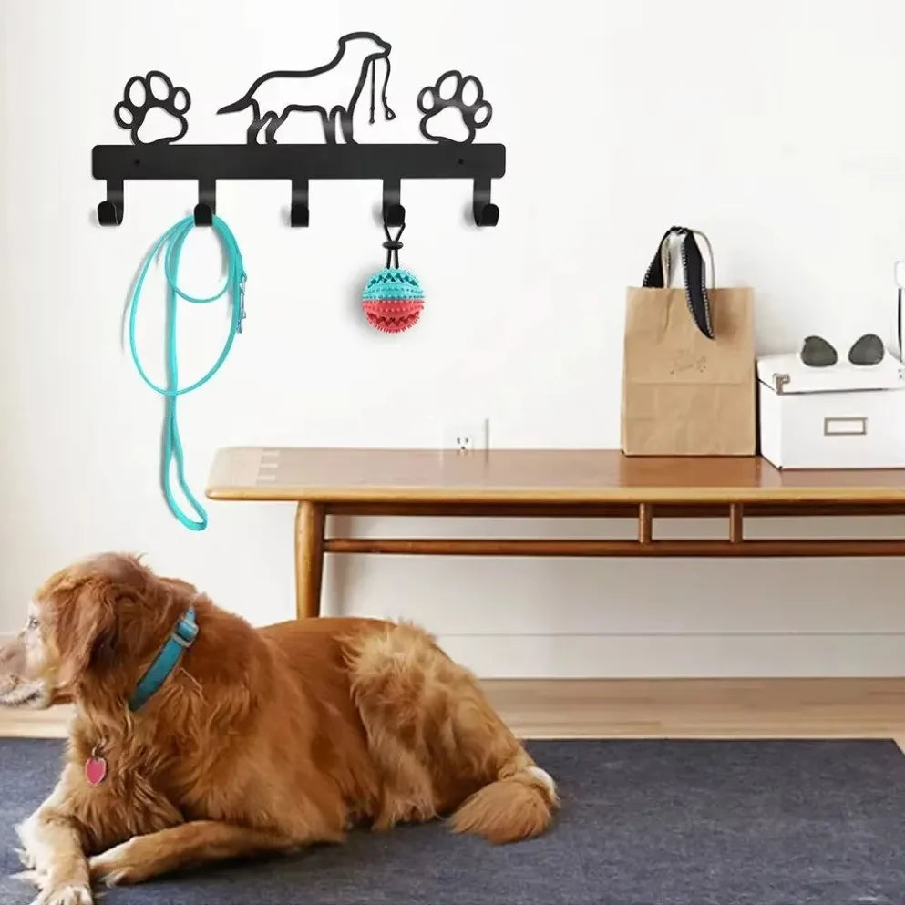 HELLOYOUNG Metal Paw Wall Rack With Five Hooks For Home