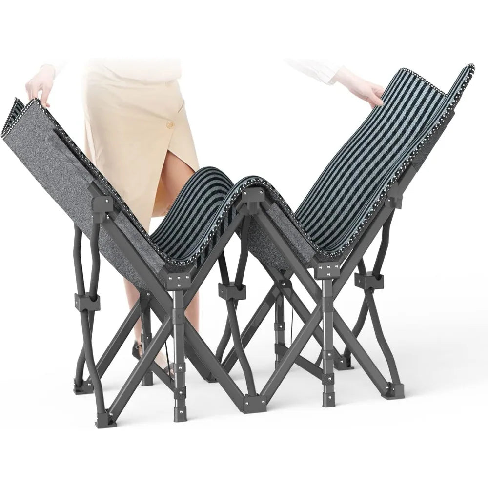 Camping Cot With Cushion For Adults Lightweight Folding Bed