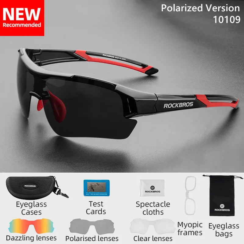 Rockbros Polarized Cycling Glasses UV400 Sports Eyewear