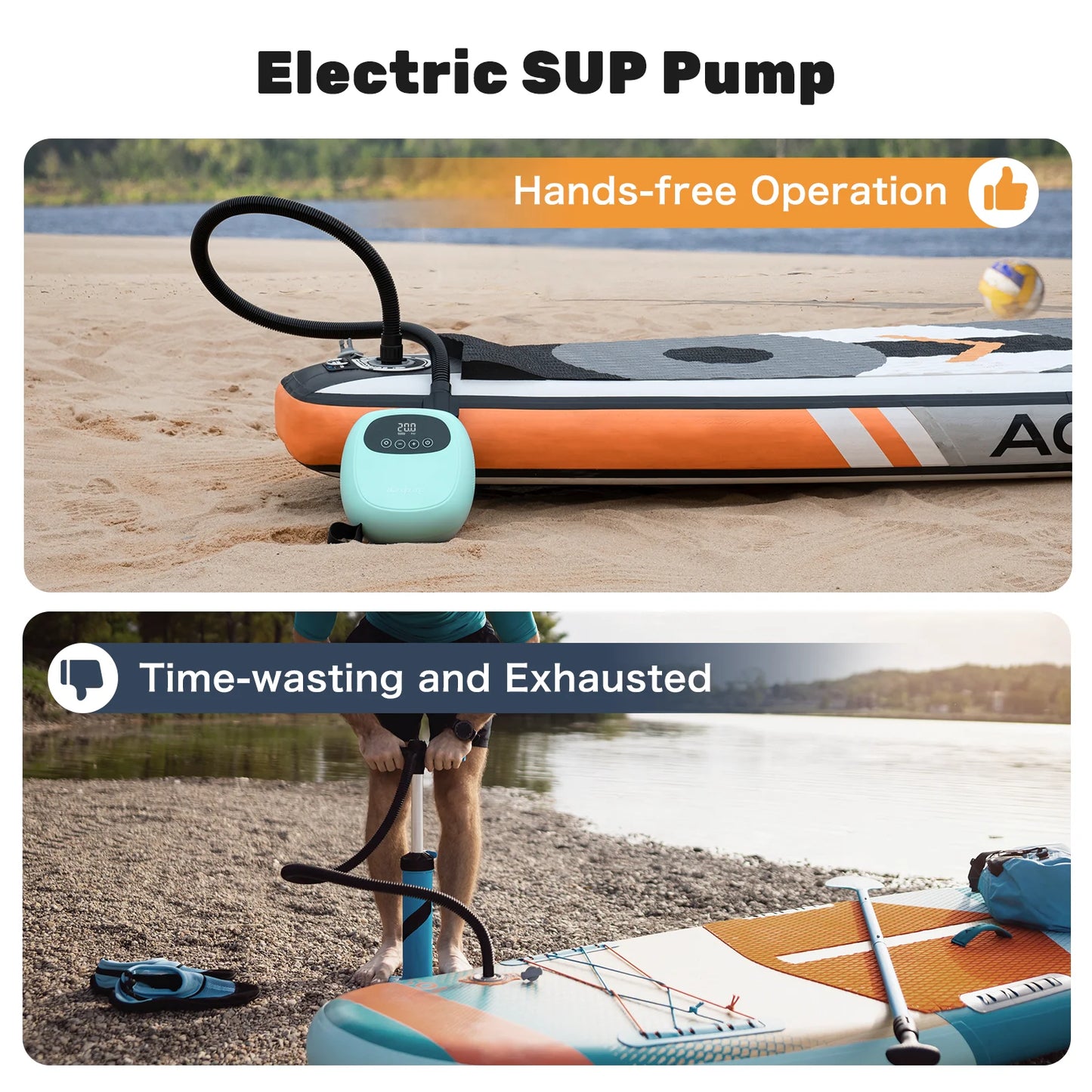 dwndpump DP3 Electric 20PSI SUP Pump 38.48Wh Battery Paddle Board Inflation for Kayak Boat Tent Surfing Board Stand Up