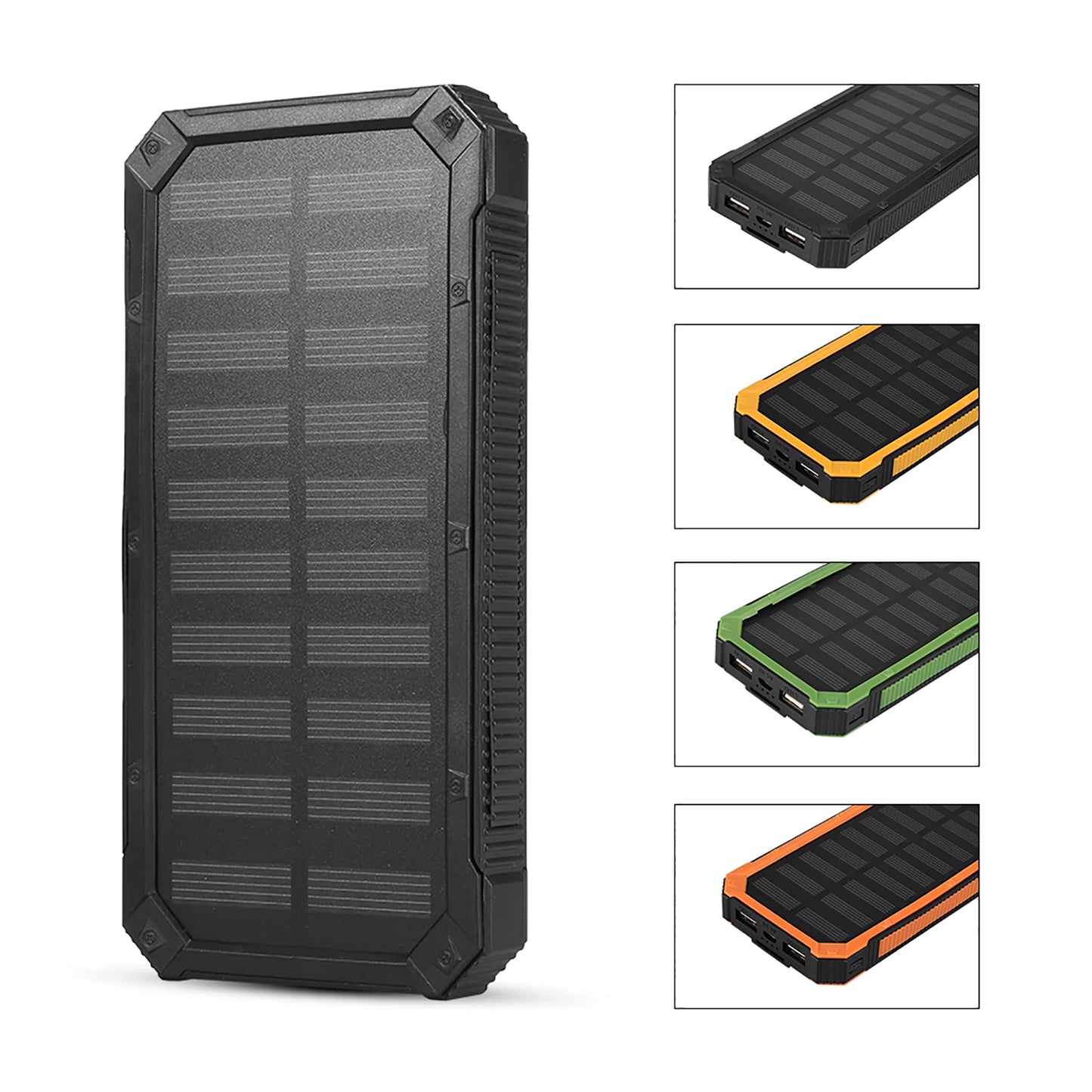 Hilitand Solar Power Bank 20000mAh Dual USB Fast Charge