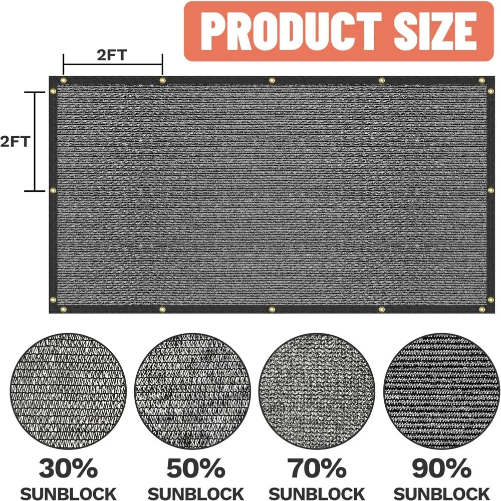 Amgo Shade Cloth With Grommets 90 Percent Sunblock Tarp