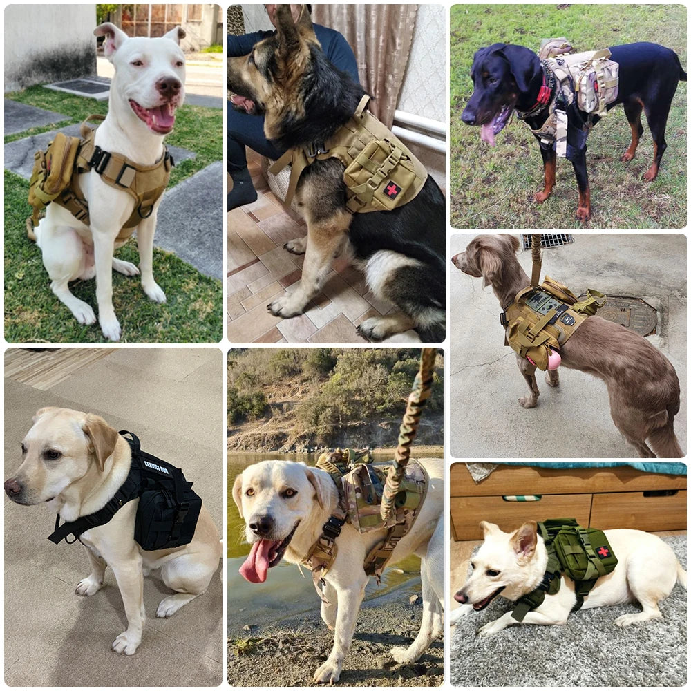 Petravel Tactical Dog Harness Vest Military Training