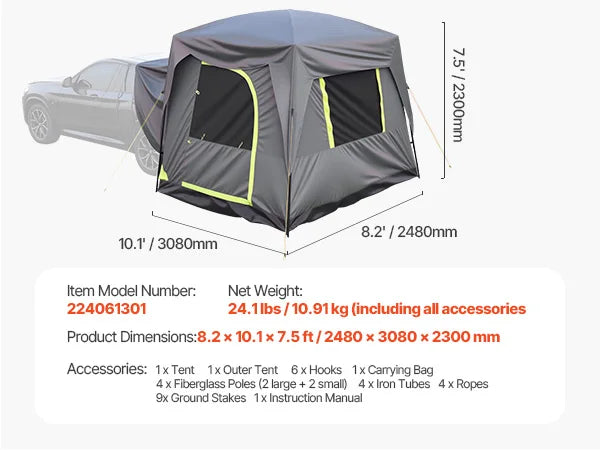 Outdoor Adventures Hub SucceBuy SUV Tent Waterproof