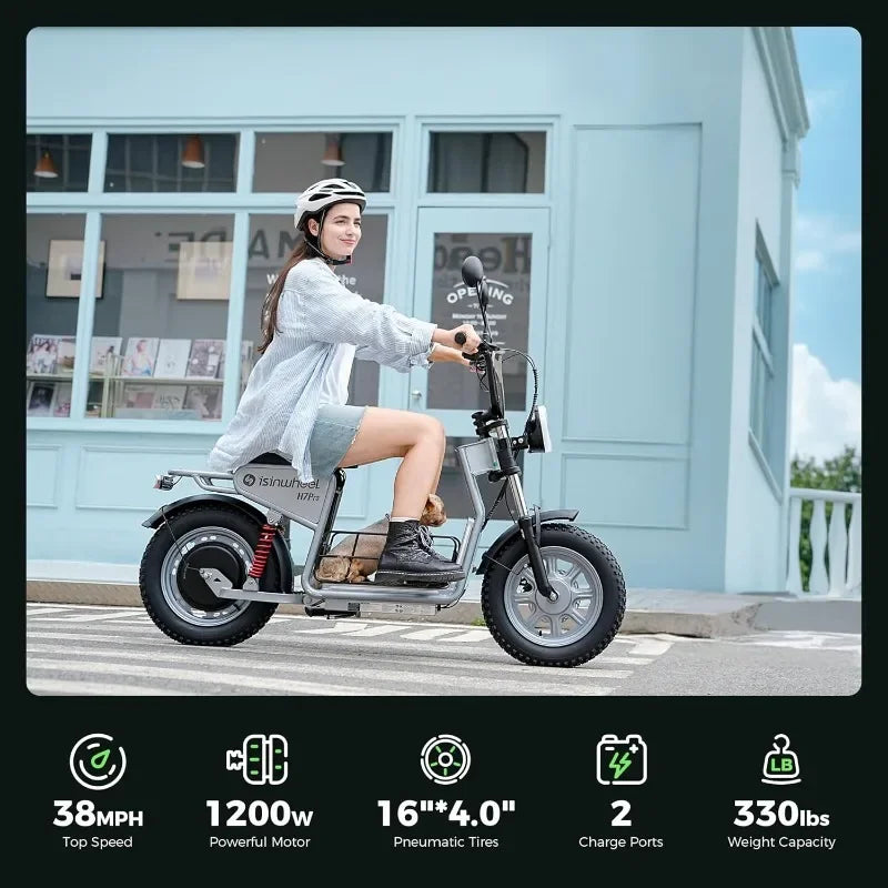 Hign-concerned Electric Scooter For Adults 1200W 38 MPH