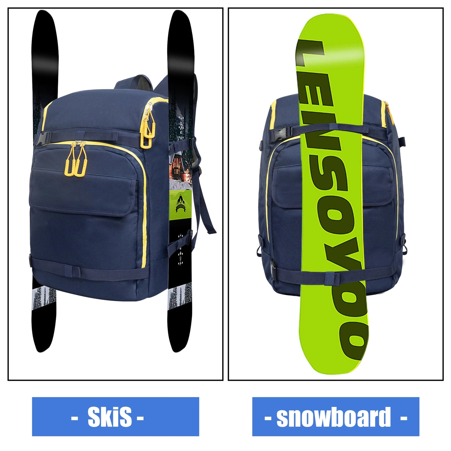 West Tune Ski Boot Bag Outdoor Travel Backpack High Capacity