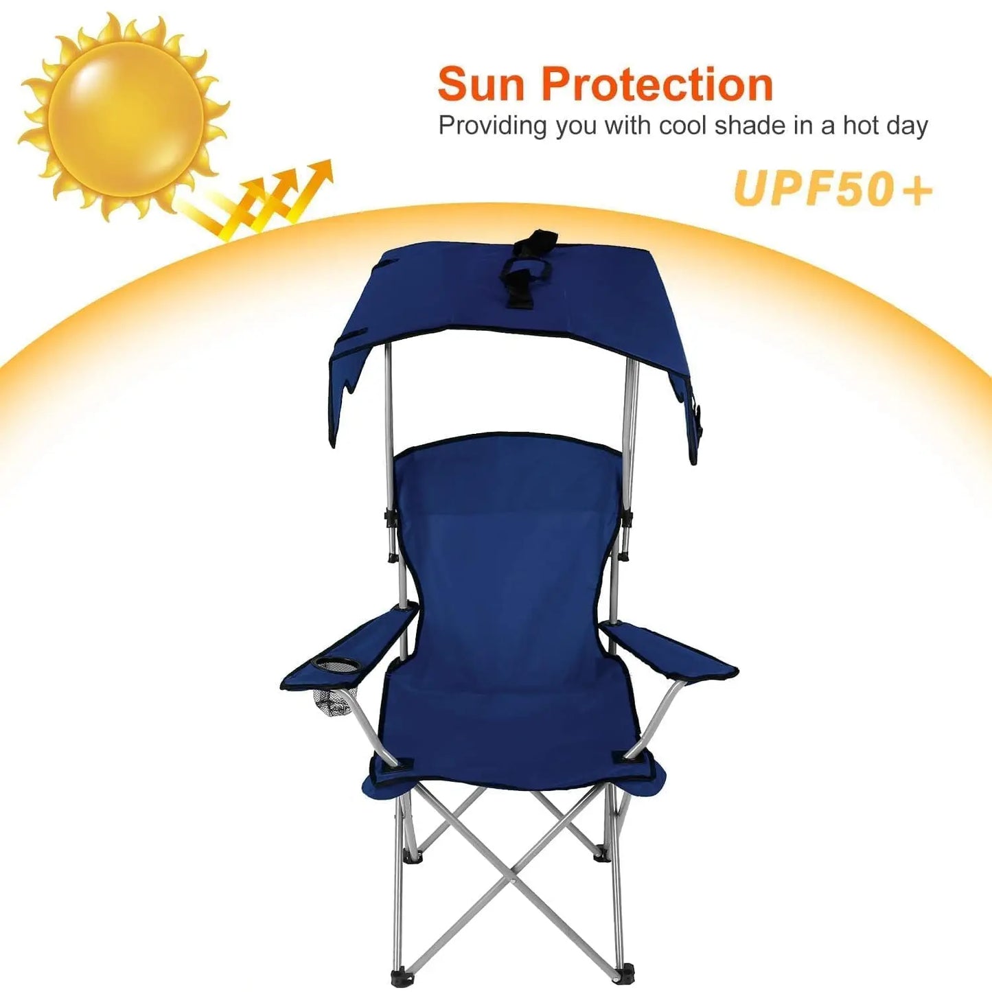 General Use Camping Chair With Canopy Outdoor Lounge