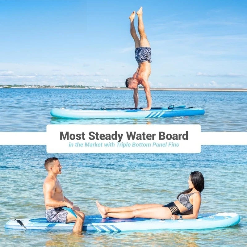 Inflatable Stand Up Paddle Board - Wide Stable Design, Non-Slip Deck for Adults & Youth with Premium Paddle Board Acc