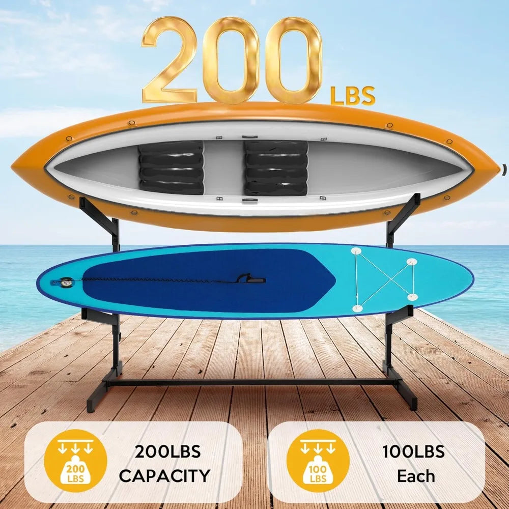 Free Delivery - Kayak Storage Rack, Heavy Duty Freestanding Kayak Stand for Kayaks, Canoe and Paddleboard Kayak Rack for Indoor