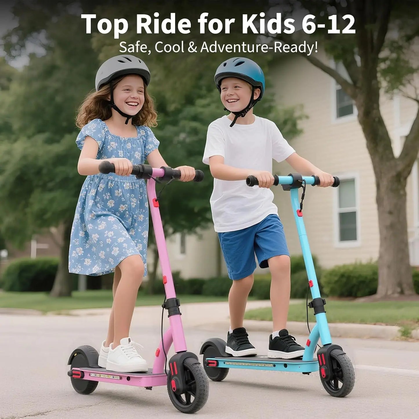 CAROMAC Electric Kids Scooter 150W Motor Adjustable Foldable