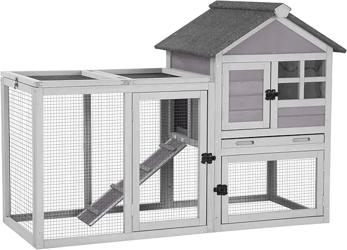 Outdoor Adventures Hub Rabbit Hutch Indoor Run With Tray