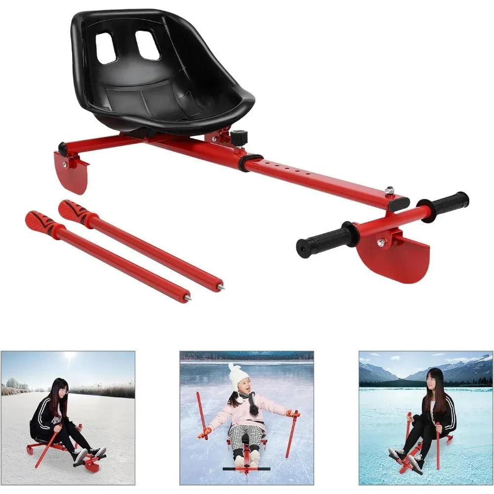 Hign Concerned Snow Racer Sled Ski Slider Board With Pedals