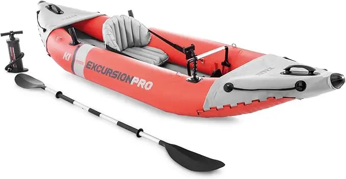 INTEX 68303EP Excursion Pro K1 Inflatable Kayak Set: Includes Deluxe 86in Kayak Paddles and High-Output Pump