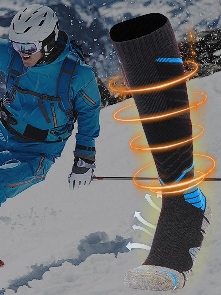 APWIKOGER Winter Thermal Ski Socks for Men Outdoor Sports