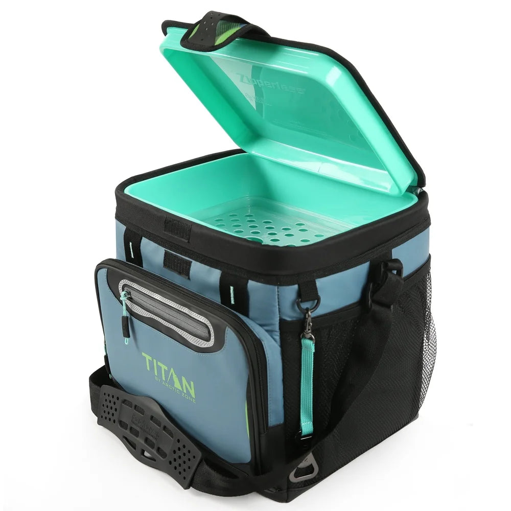 24 Can Zipperless Soft Cooler with Deep Freeze Insulation Leak Proof Lining Road Trips Fishing Camping Beach BBQs and More
