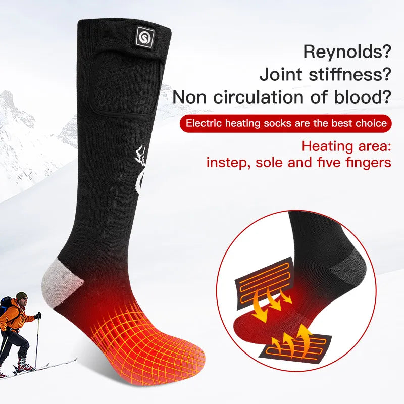SNOW DEER Rechargeable Heated Socks For Men And Women