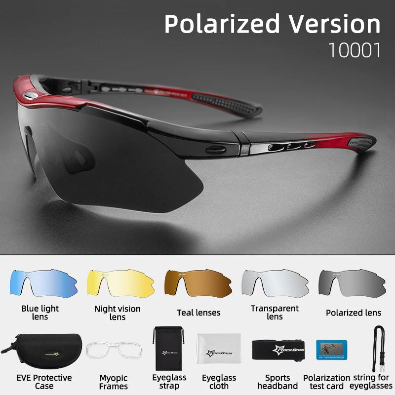 Rockbros Polarized Cycling Glasses UV400 Sports Eyewear
