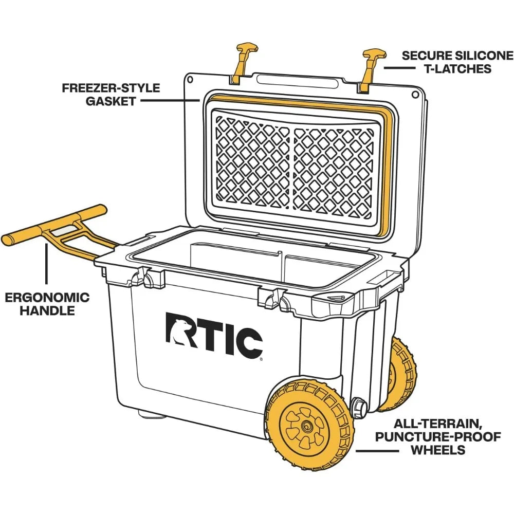 XMSJ Ultra Light Wheeled Cooler Insulated Ice Chest