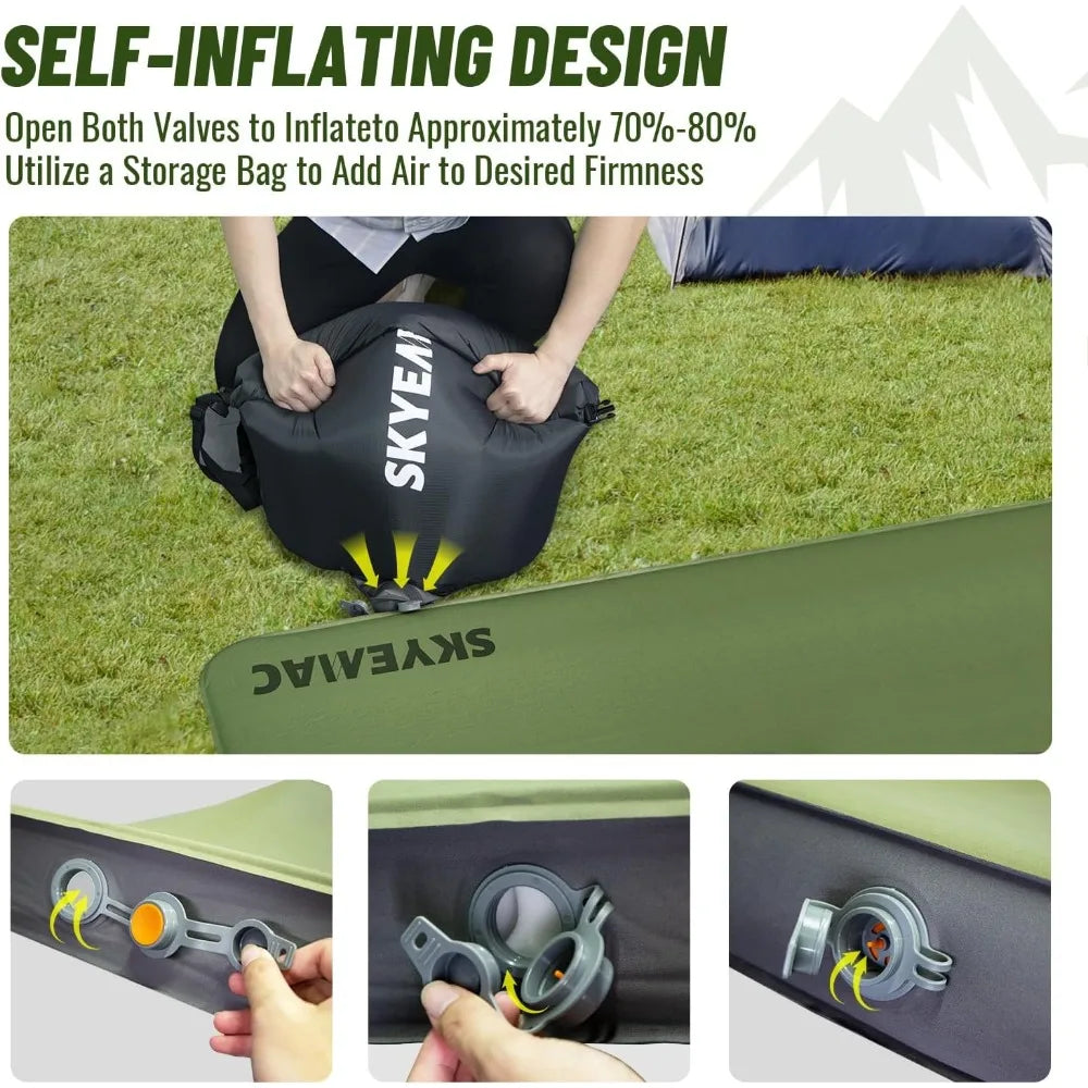 YTYIN Self Inflating Memory Foam Camping Sleeping Pad