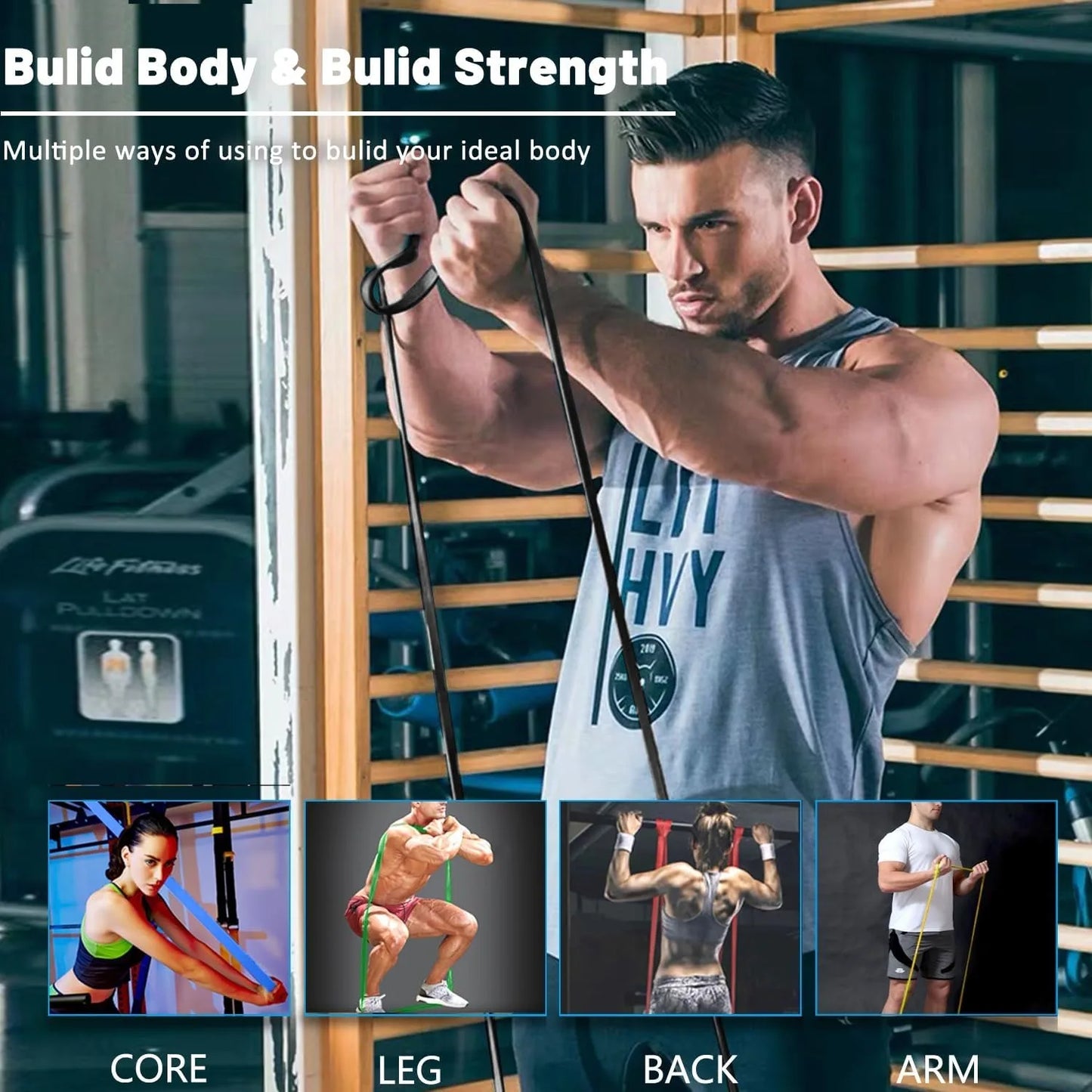 Department Name Resistance Bands Pull Up Assist Workout Set