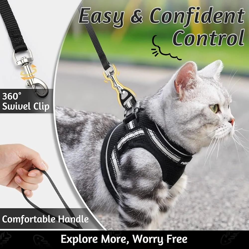 Fujian Escape Proof Adjustable Cat Harness And Leash Set