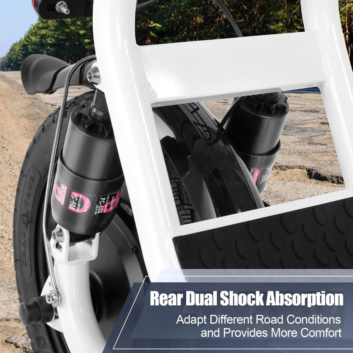 Caroma 500W Electric Scooter With Seat Foldable Basket