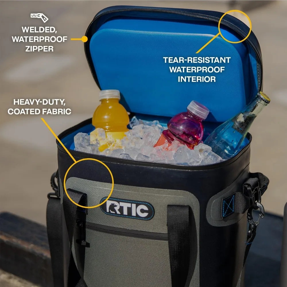Ultra-Tough Soft Cooler 20 Can, Insulated Bag Portable Ice Chest Box for Lunch, Beach, Drink, Beverage, Travel, Camping, Picnic