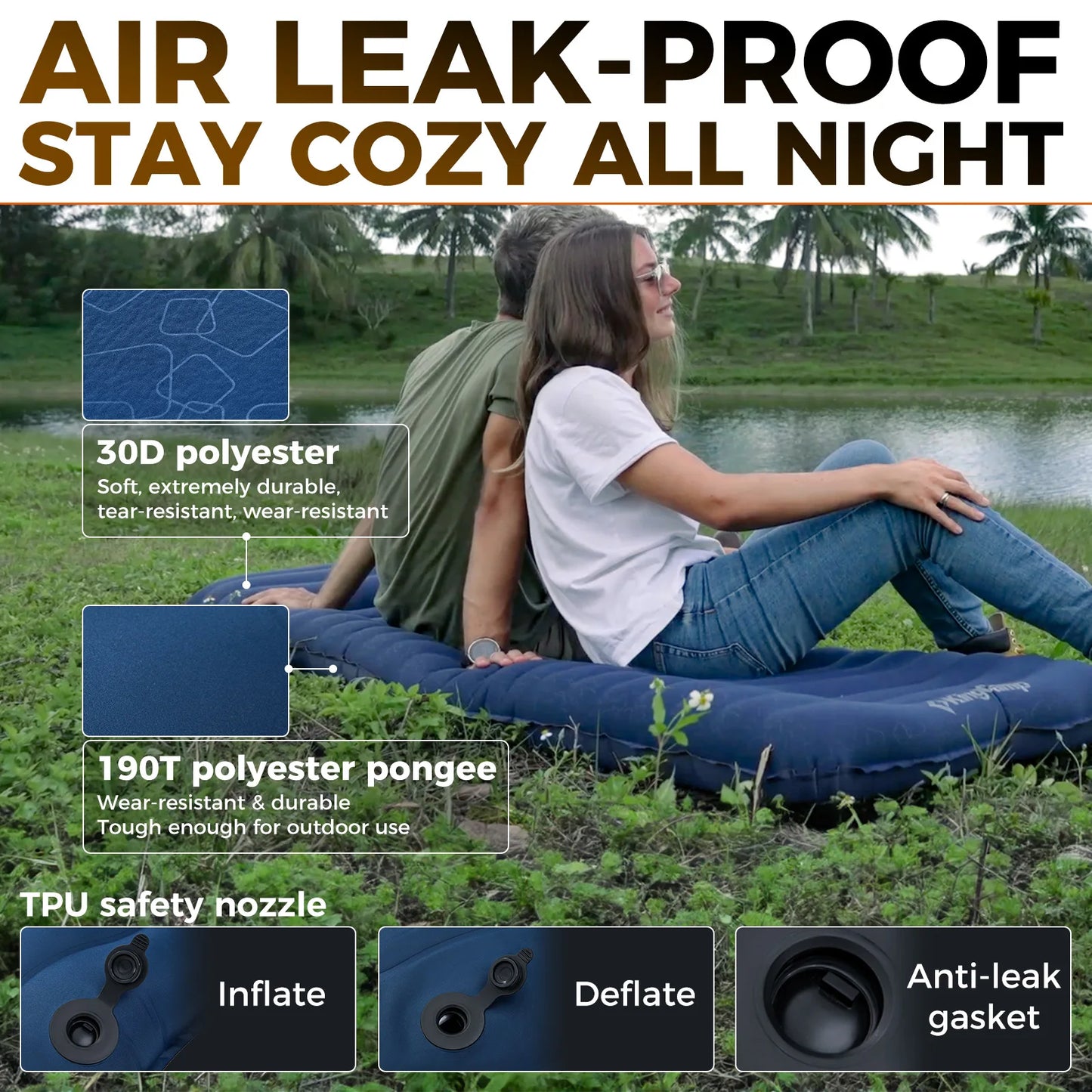 KingCamp Ultralight Inflatable Sleeping Pad For Camping