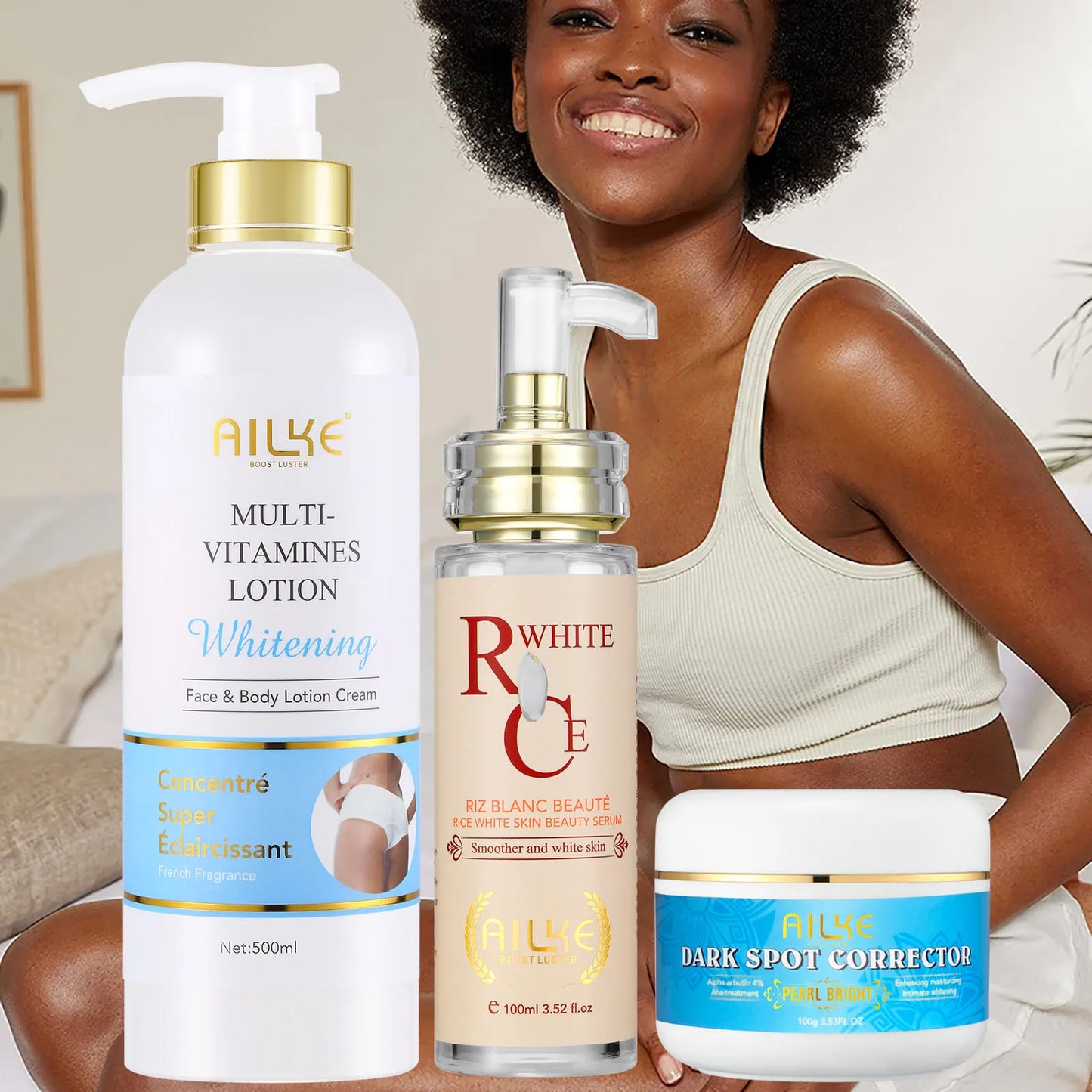 AILKE Whitening Body Lotion With Vitamins A E B3 B5