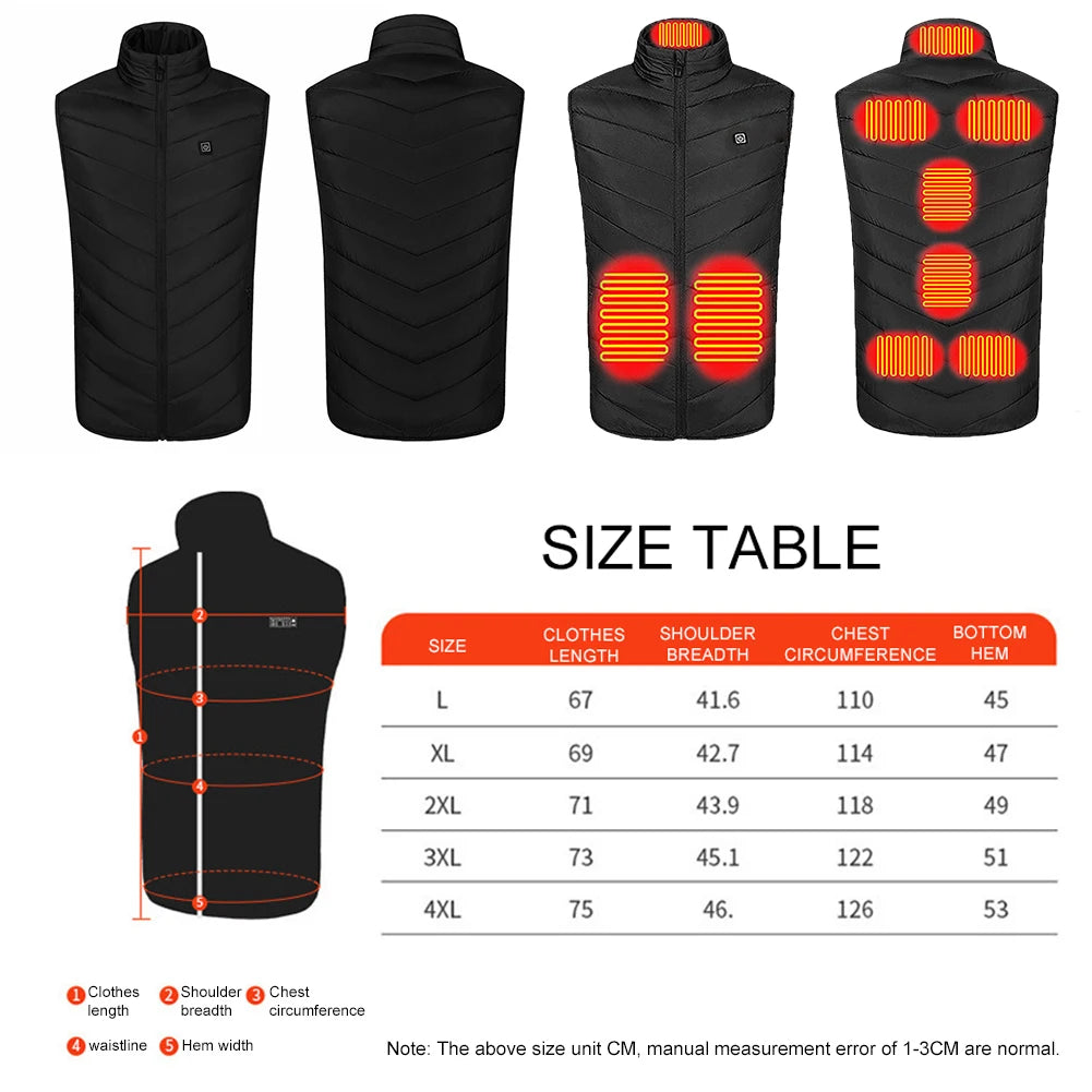 Shunmaii 9 Zone Electric Heated Jacket for Outdoor Sports