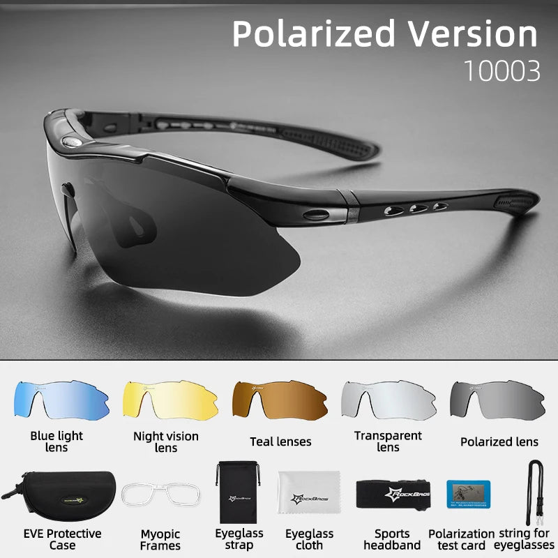 Rockbros Polarized Cycling Glasses UV400 Sports Eyewear
