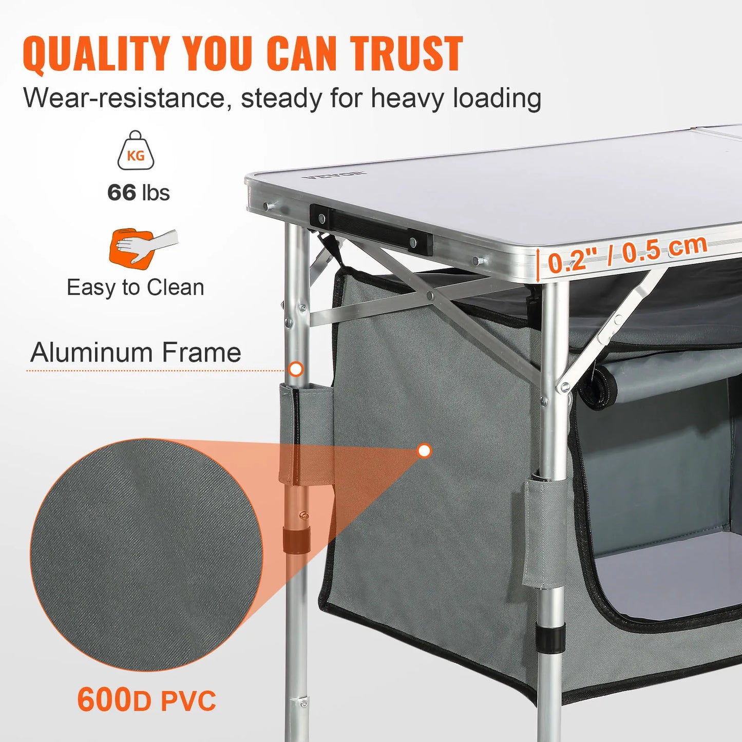 Outdoor Adventures Hub SucceBuy Camping Kitchen Table