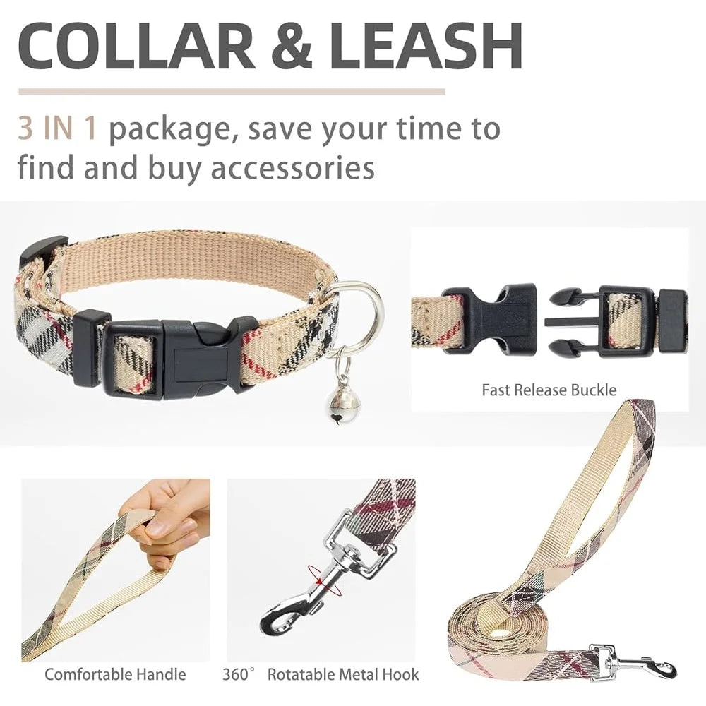 Fujian Adjustable No Pull Dog Harness Collar Leash Set