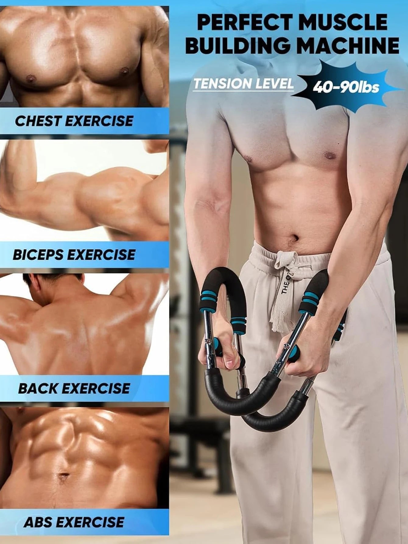 Adjustable Arm Trainer Chest Expander Upper Body Strength