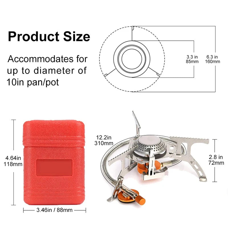 Camping Gas Stove Portable Folding Backpacking Stove 3500W